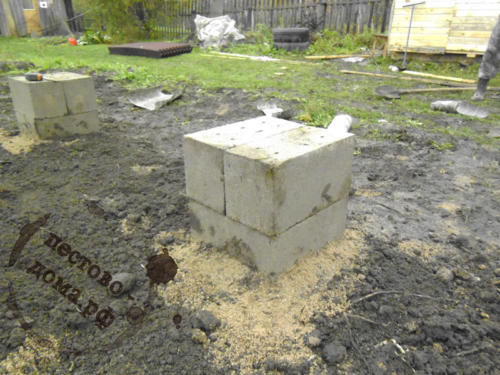stolbchatyj fundament 41 - Столбчатый фундамент дома